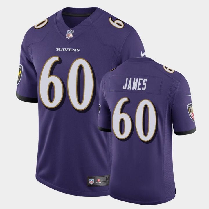 Men Baltimore Ravens 60 Ja Wuan James Nike Purple Limited NFL Jersey